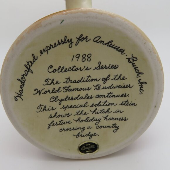 Beer Stein Budweiser Vintage 1988 Festive Holiday Collector Special Edition - Picture 8 of 13